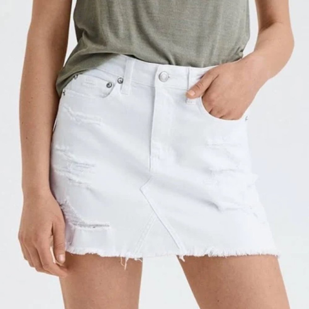 american eagle white skirt